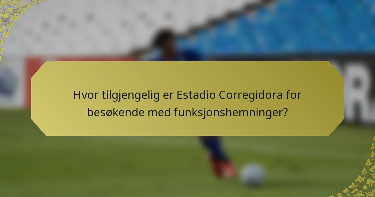 Hvor tilgjengelig er Estadio Corregidora for besøkende med funksjonshemninger?